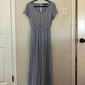 BLUE JUMPSUIT WITH STRIPES